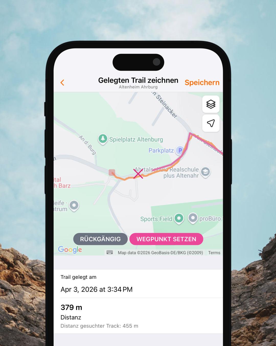 Trail einfach nachträglich einzeichnen